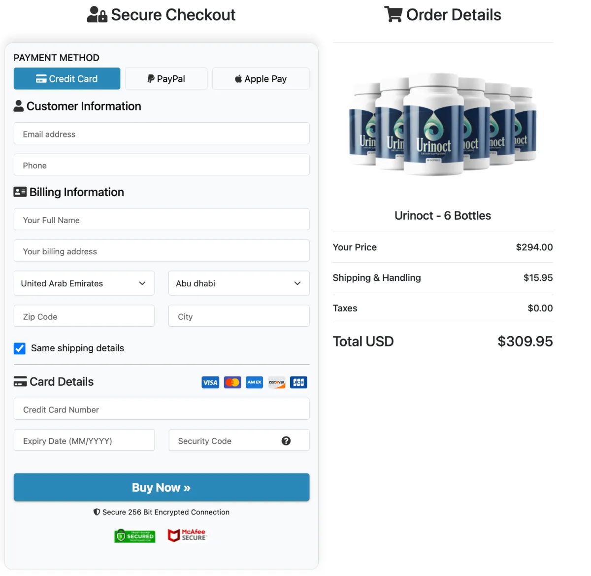 Urinoct order