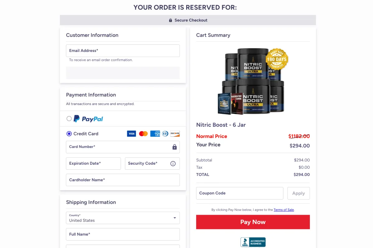 Nitric Boost order