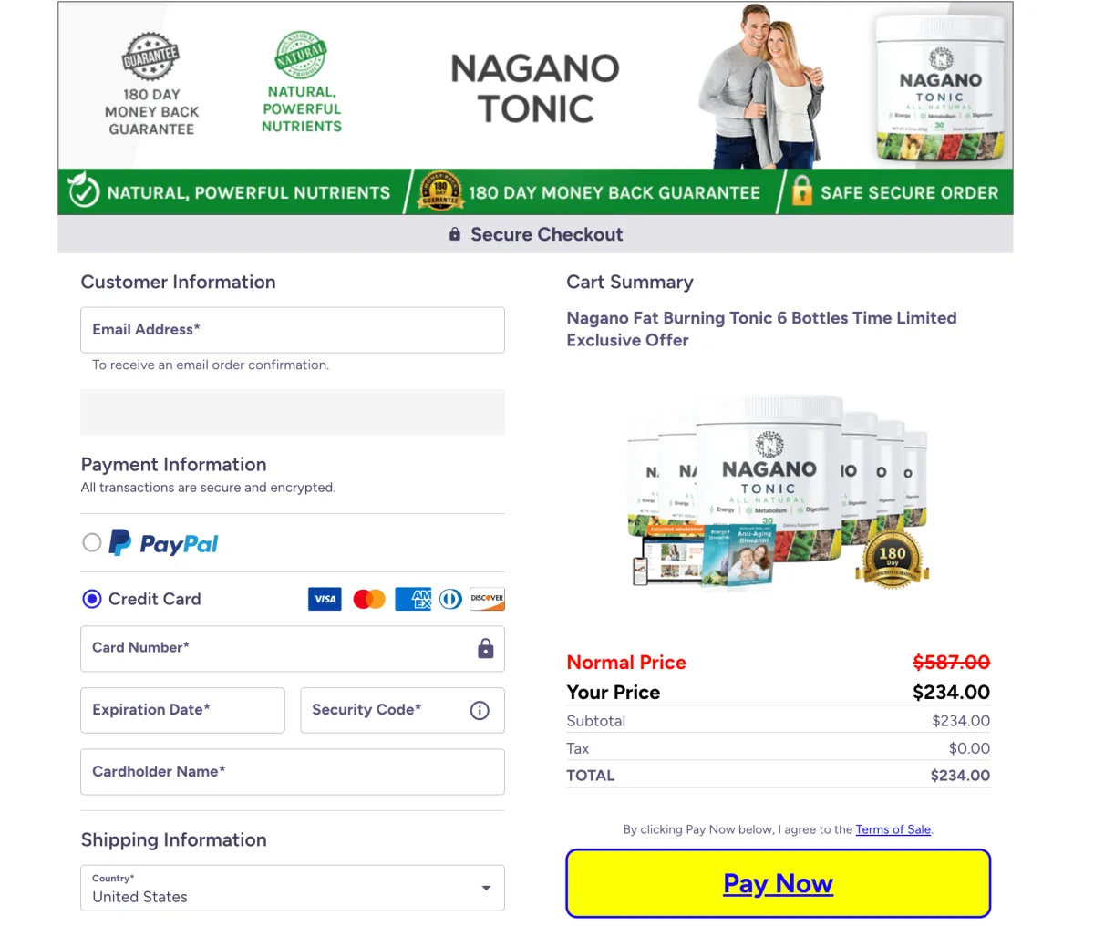 Nagano Tonic order