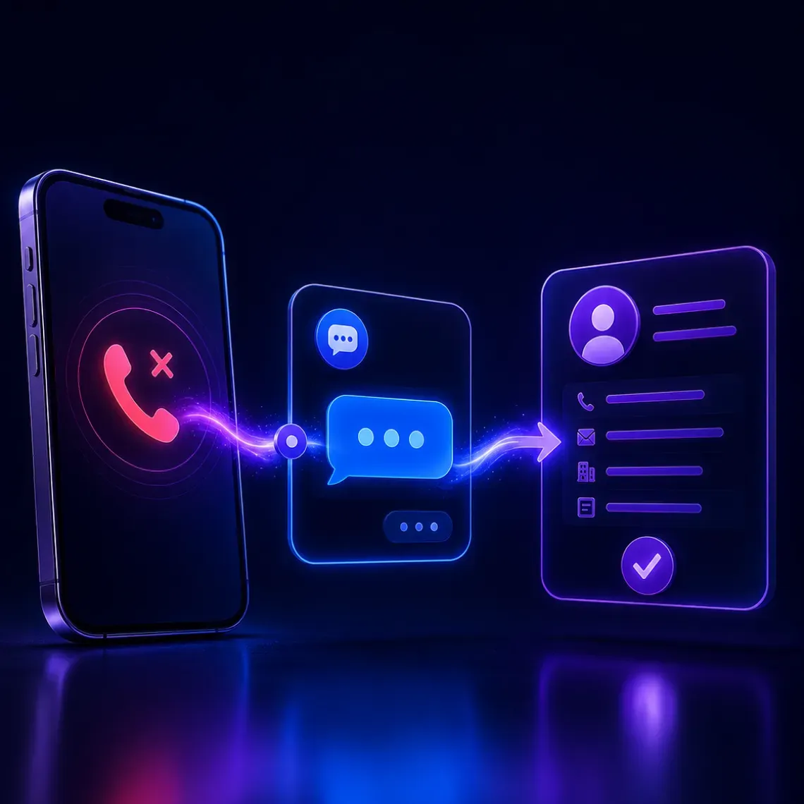 How auto missed call text back works, from missed call to booked appointment