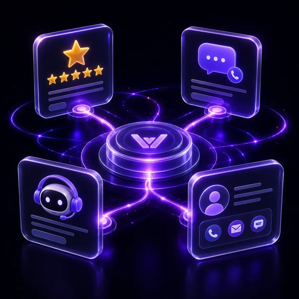 Review generation built into the Viking Marketing CRM platform