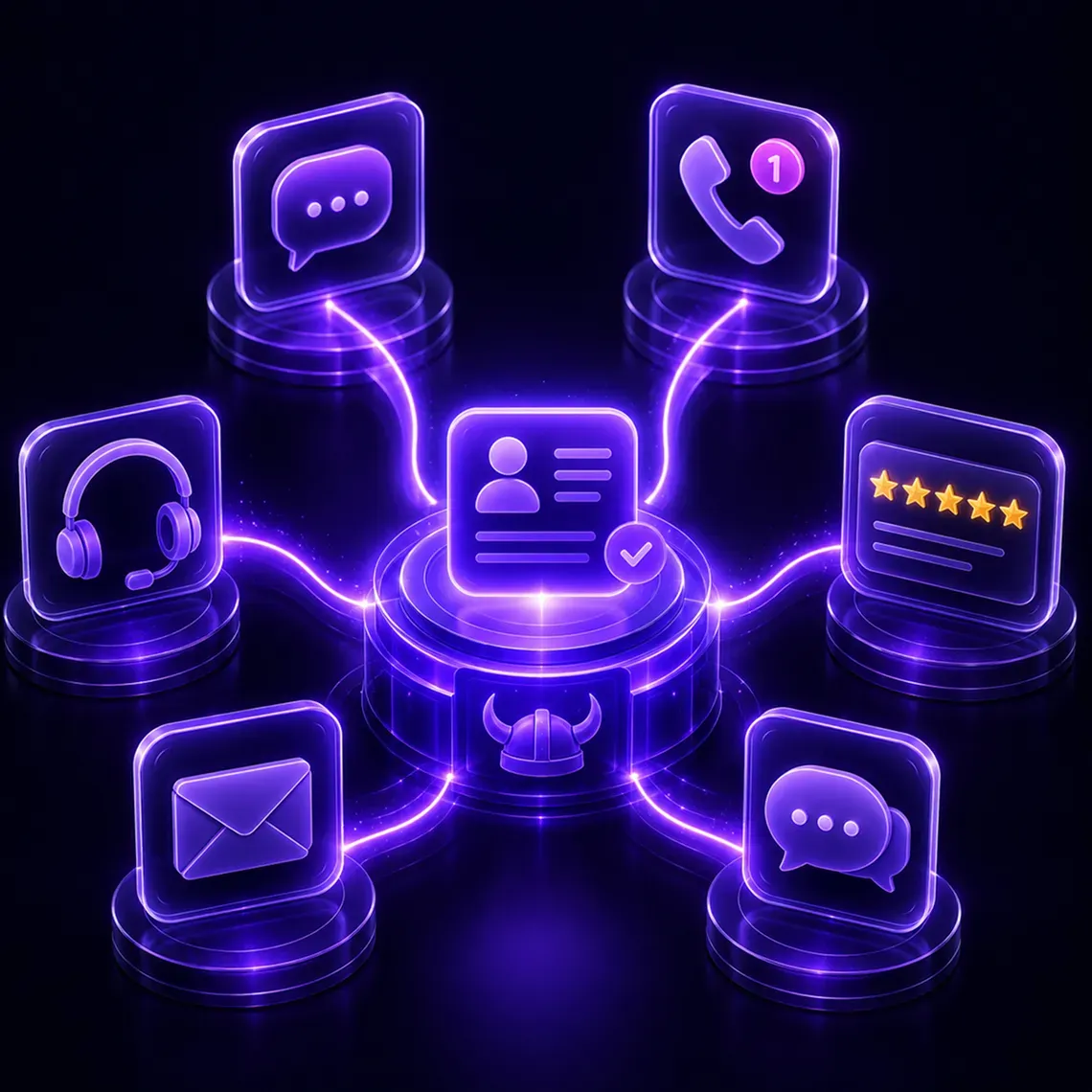 Website chat widget built into the Viking Marketing platform
