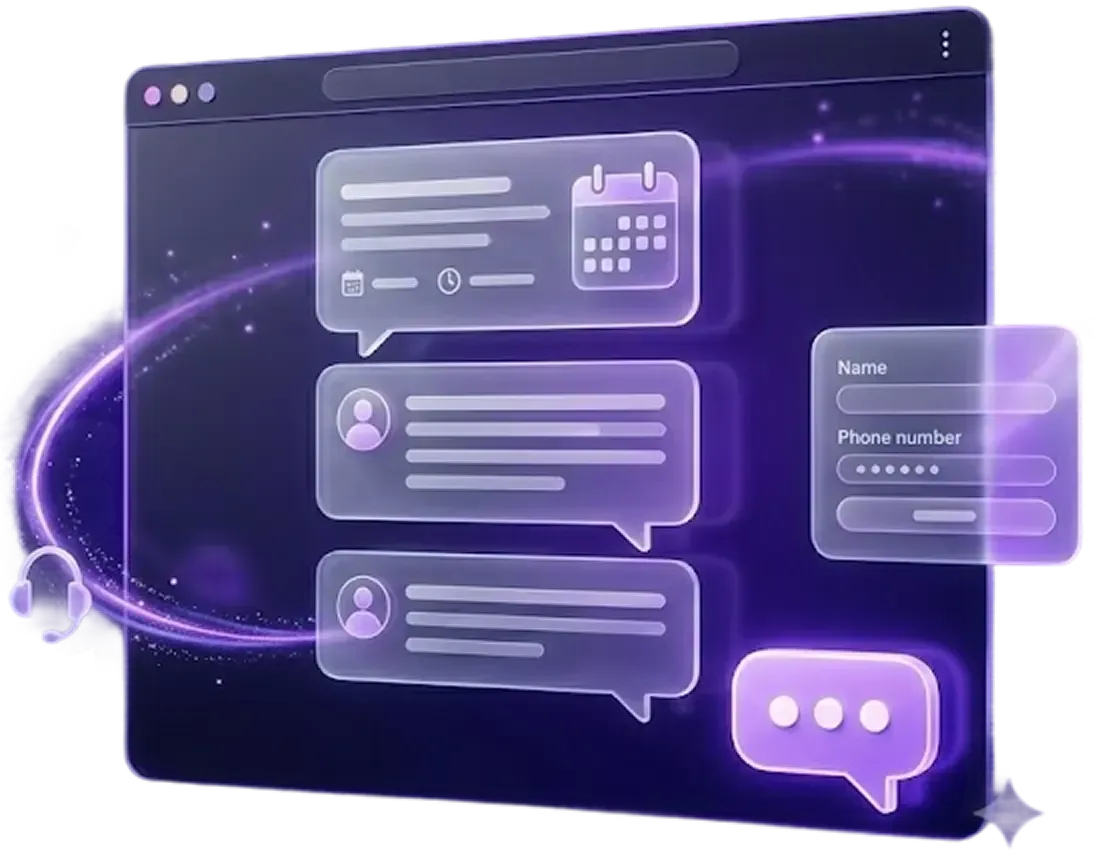 AI website chat widget by Viking Marketing capturing leads and booking appointments