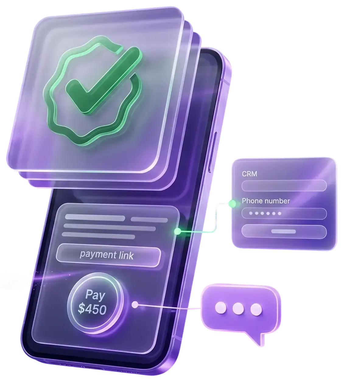 SMS payment link sent by Viking Marketing for instant text-to-pay collection