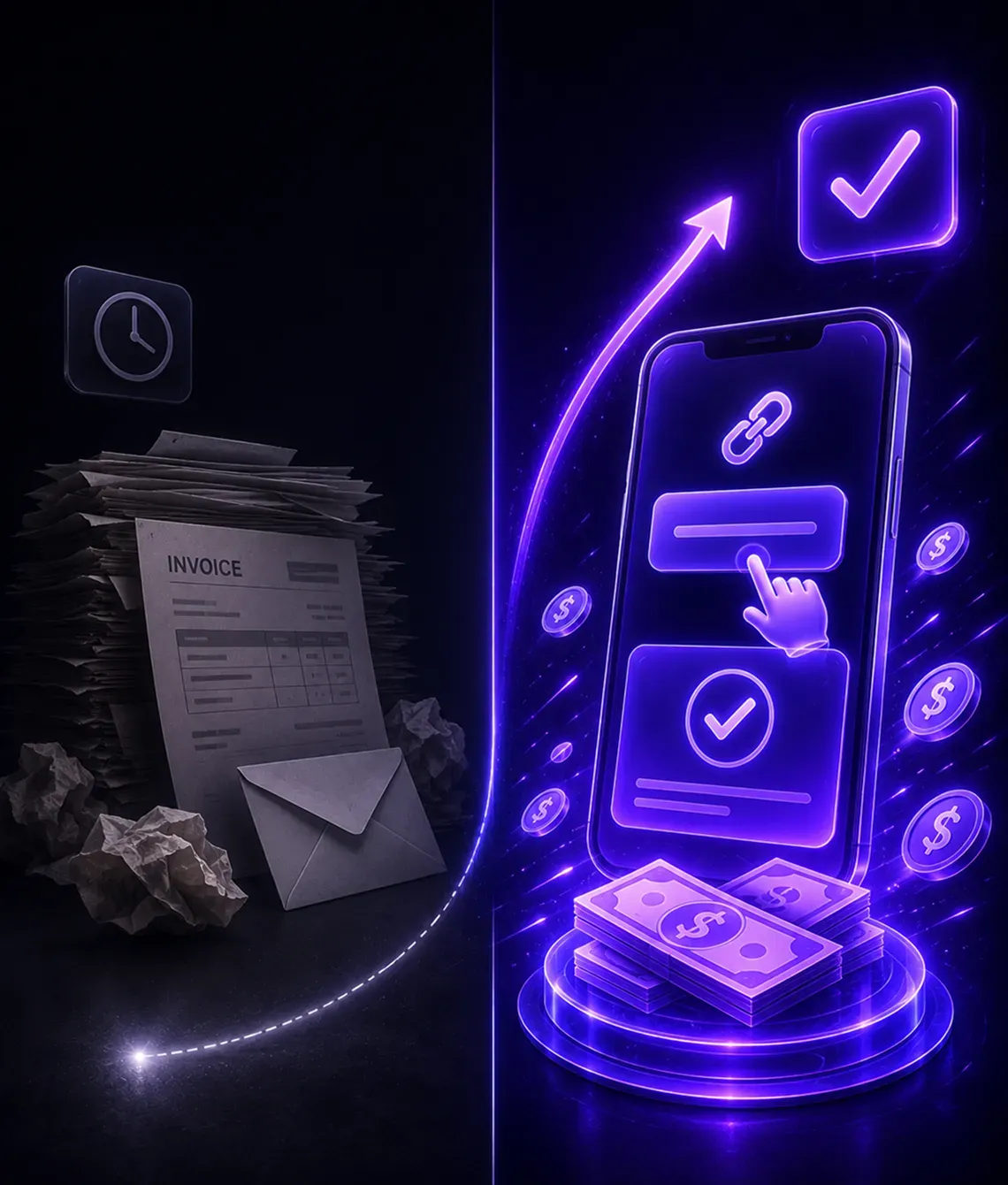 Service businesses switching from slow paper invoices to fast text-to-pay