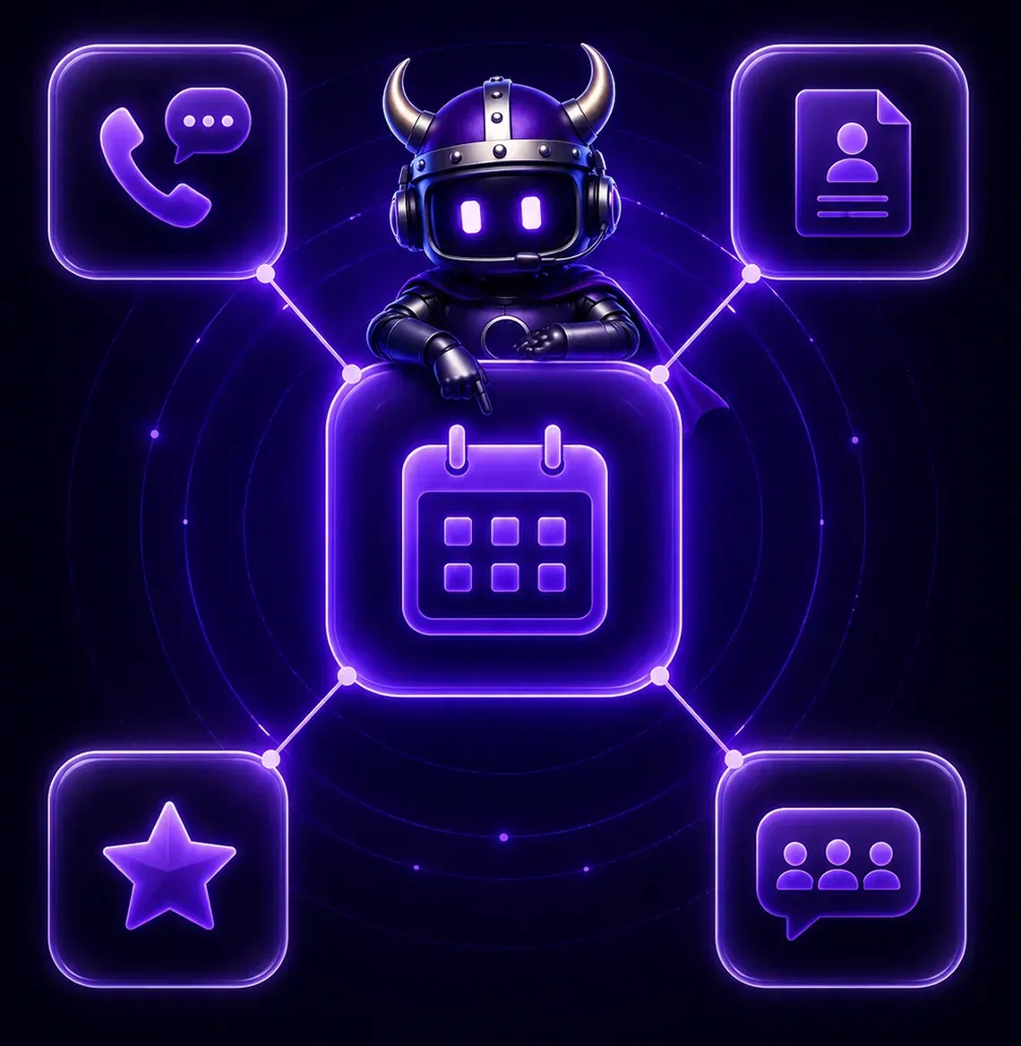 Diagram showing Viking's connected platform features for real estate agents | Viking Marketing