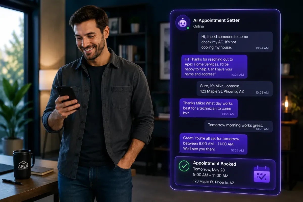 what is an ai appointment setting chatbot for local service businesses