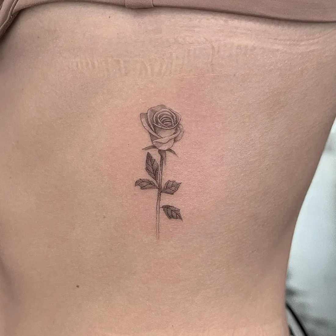 Fine line tattoo cowboy girl at disco