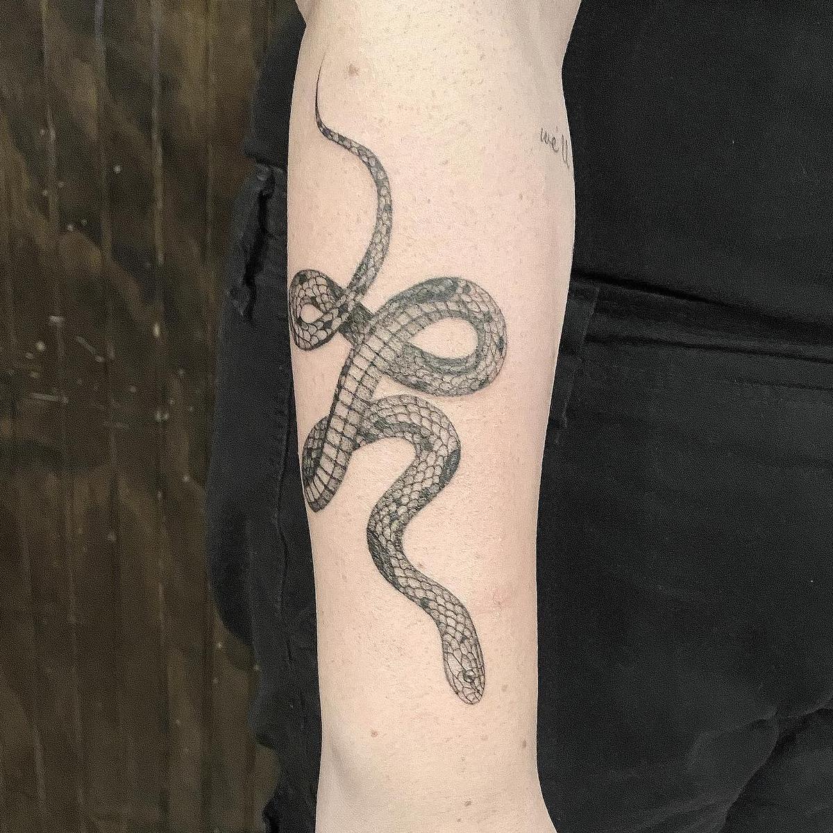 Old truck tattoo on the arm fine line