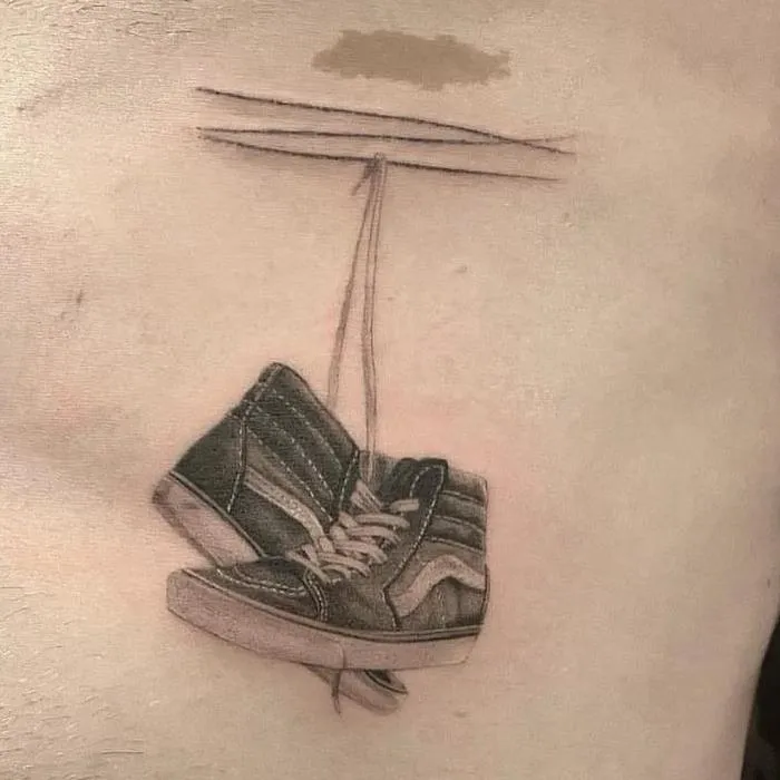 Cowboy puppy tattoo fine line Micro realism