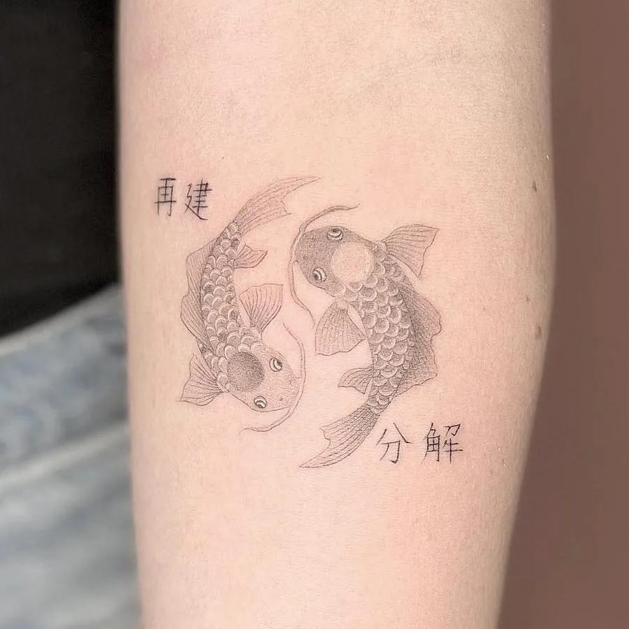 Detailed Horse with a flower tattoo fine line