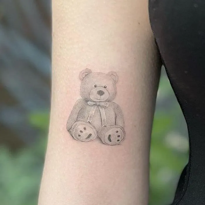 Cowboy girl dancing tattoo fine line