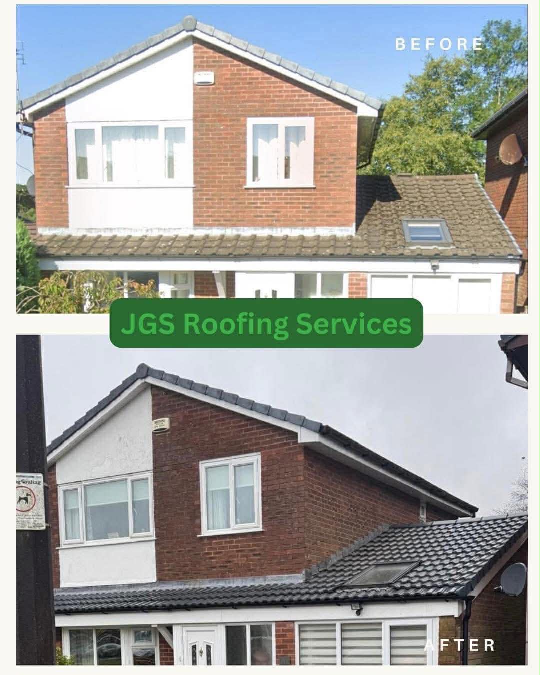 reroof before and after