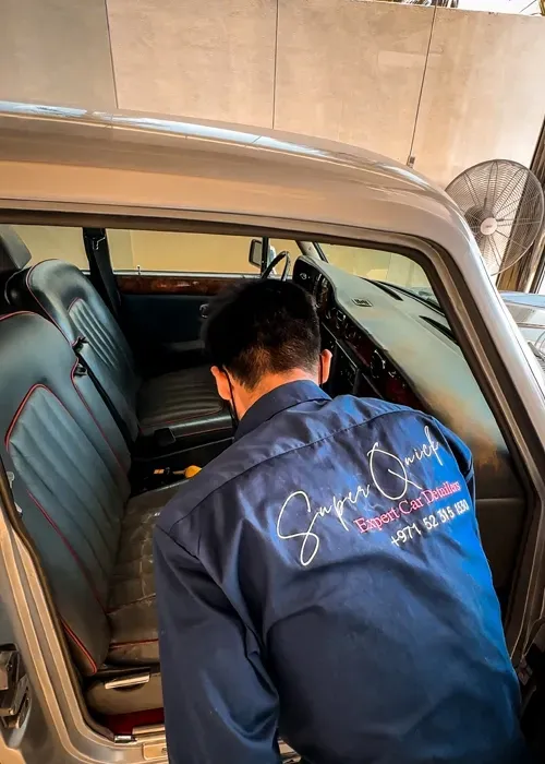 SuperQuick detailer cleaning seat