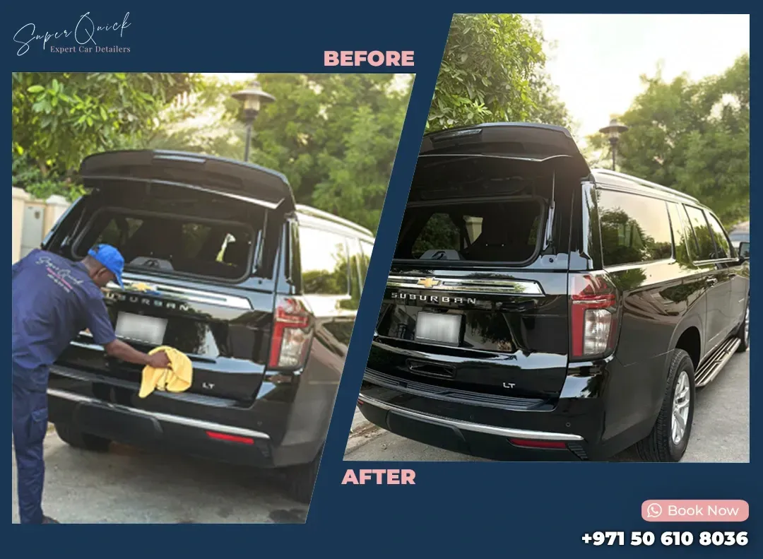 Exterior detailing before and after