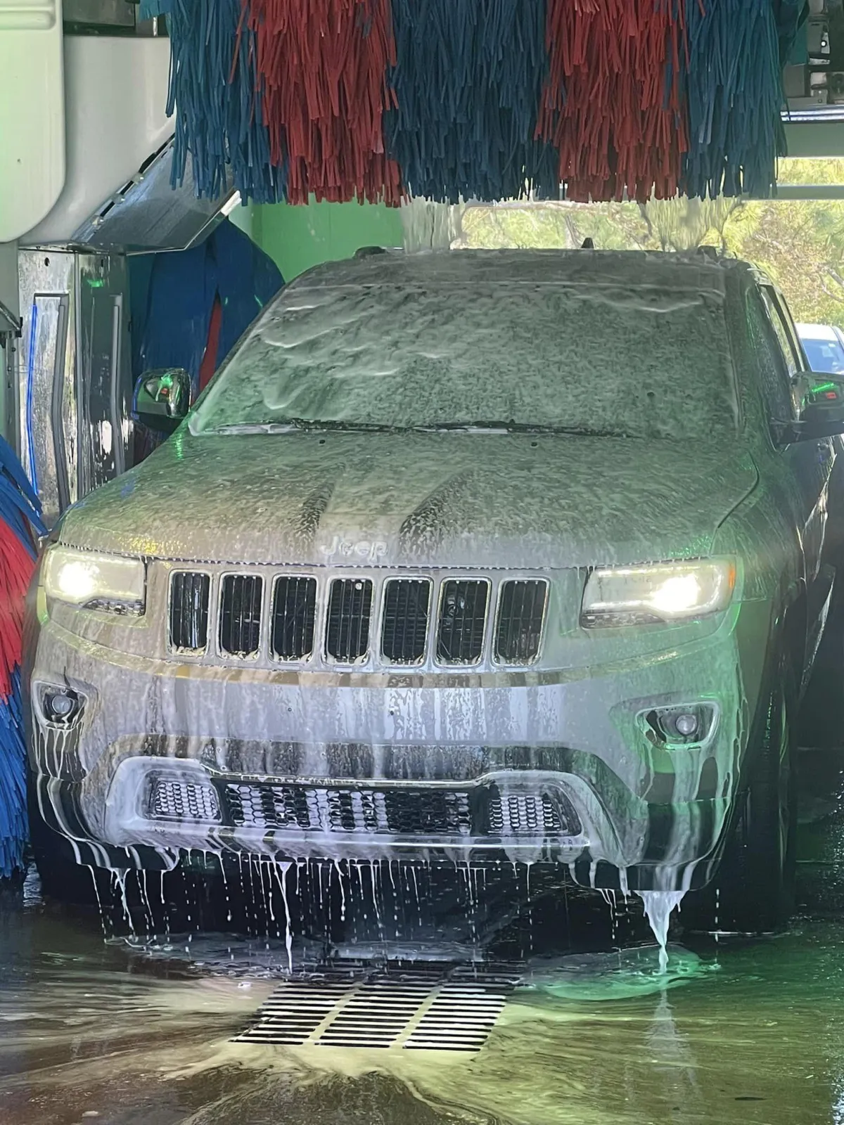 Car getting a car wash at Defense Auto Wash in Langley AFB