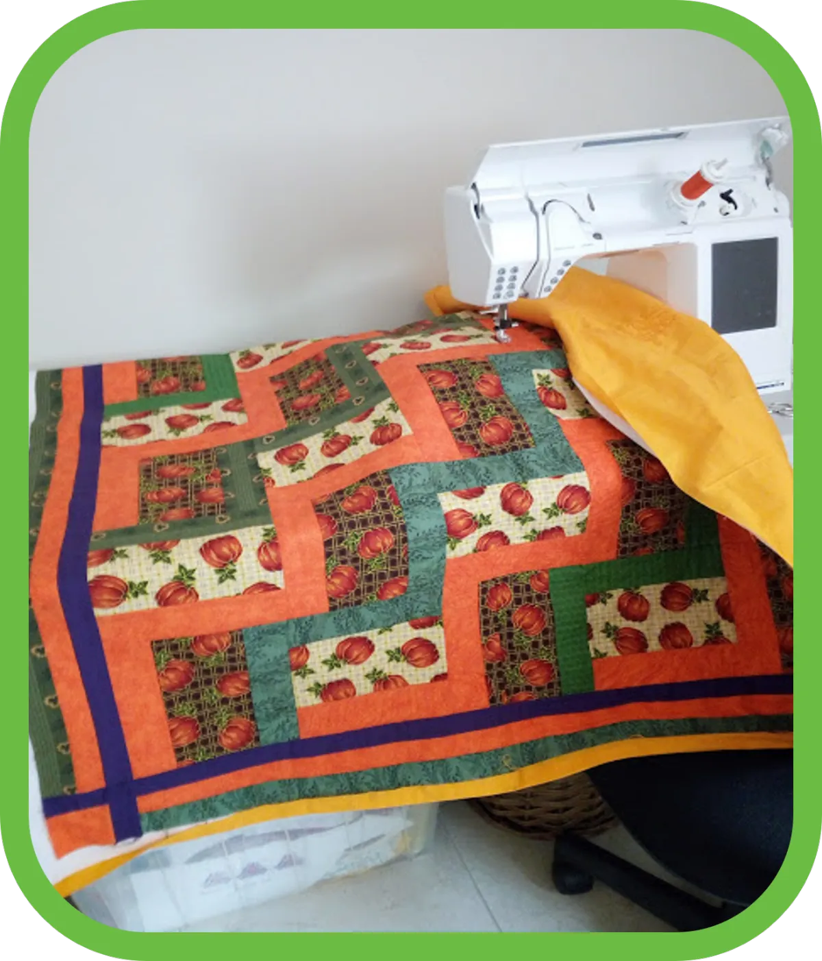 Acolchado de un patchwork 