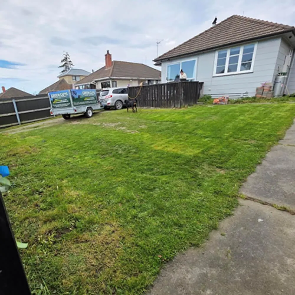 Residential lawn mowing services in Timaru by Green Guys Property Maintenance