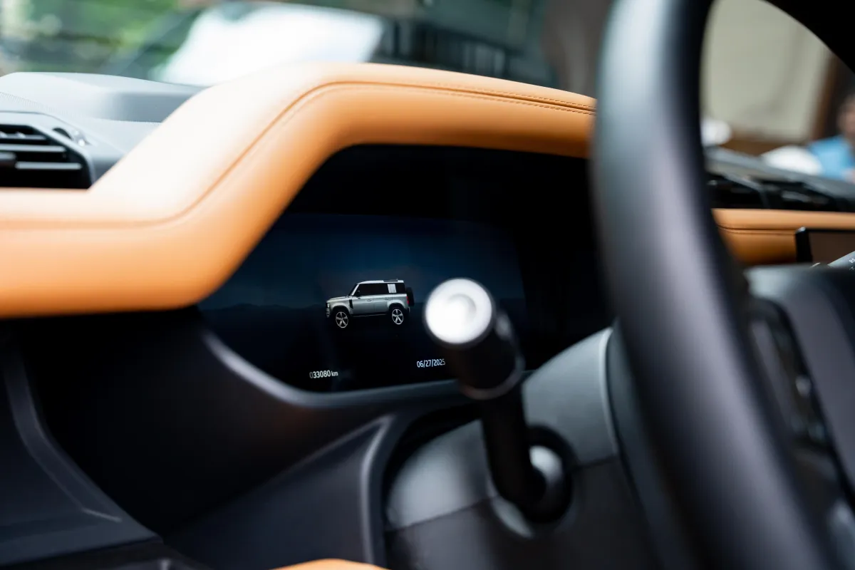 Photo of the dashboard of a land rover SUV in Vancouver, BC.