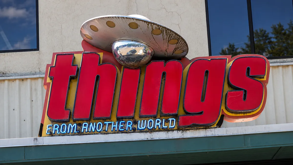 Things From Another World Sign in Milwaukie, Oregon