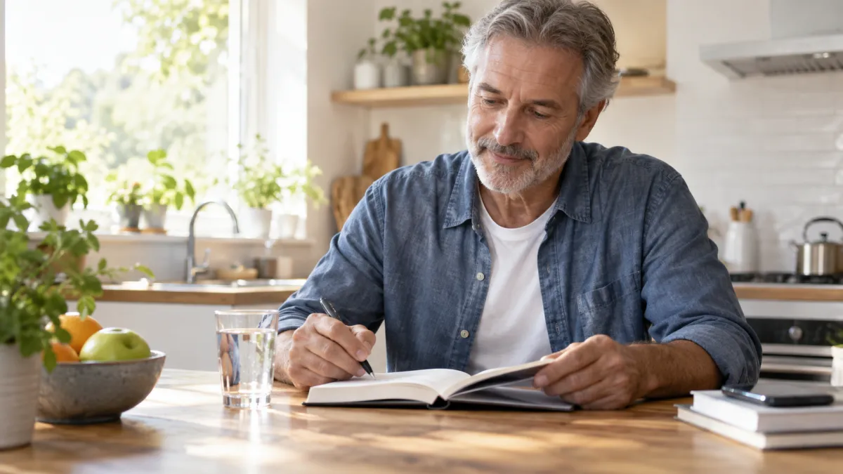 Middle-aged man taking an active role in preventive health and everyday wellness