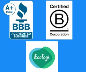 BBB A+ rated and Certified B corporation