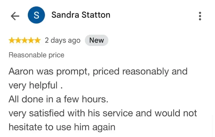 5-star Google review - Sandra Statton - Big Mushamush Lake NS