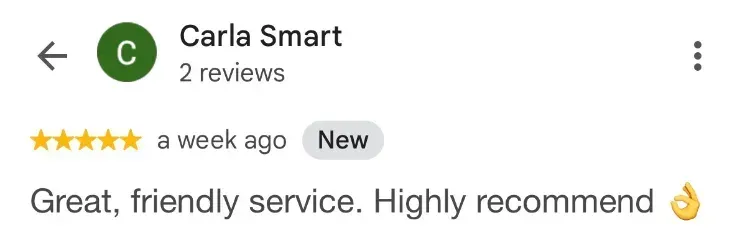 5-star Google review 