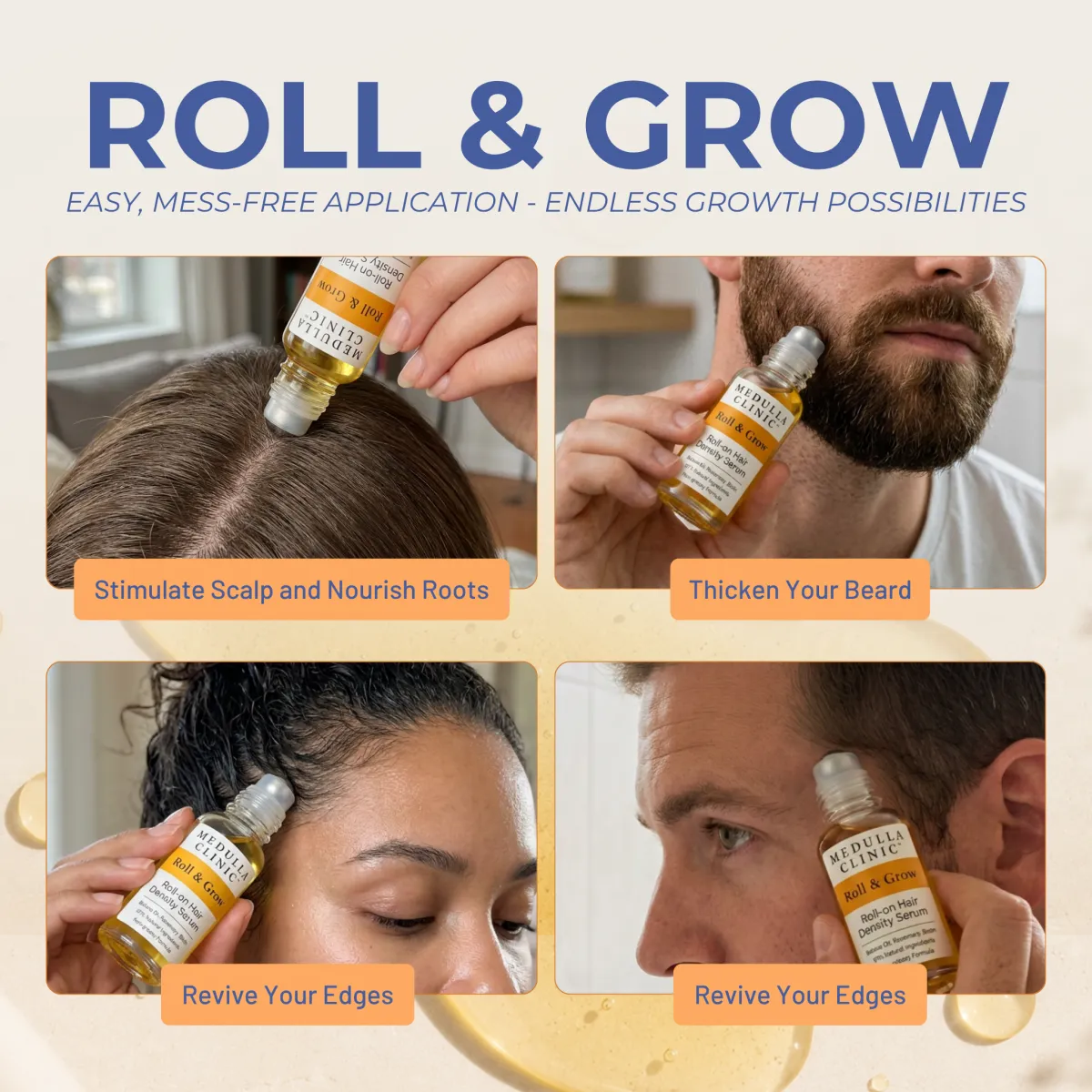 Roll & Grow serum — detail