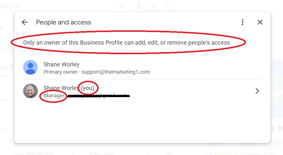 Step 4 for Granting Manager Permissions to your GMB Profile