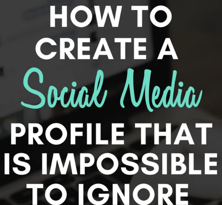 sign saying how to create a social media profile