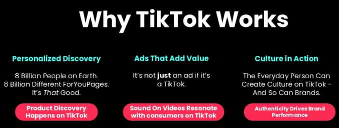 verbiage describing why tiktok works