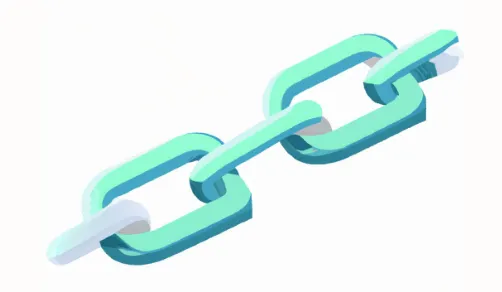 links chained together