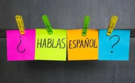 spanish words on post it notes