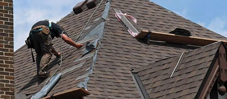 Roofing Contractor on a Roof