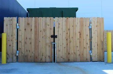 8ft Wooden fence dumpster enclosure