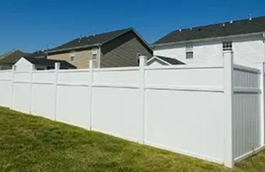 6ft Vinyl Fence in a Yard