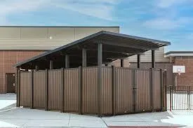 8ft Wooden fence dumpster enclosure