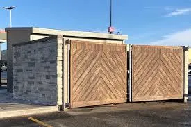 8ft Wooden fence dumpster enclosure