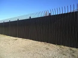 8ft Chain-link fence with 3 strand barbed wire depicting a secure area