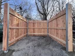 Wooden dumpster enclosure