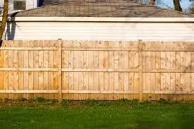 Wooden residential fence