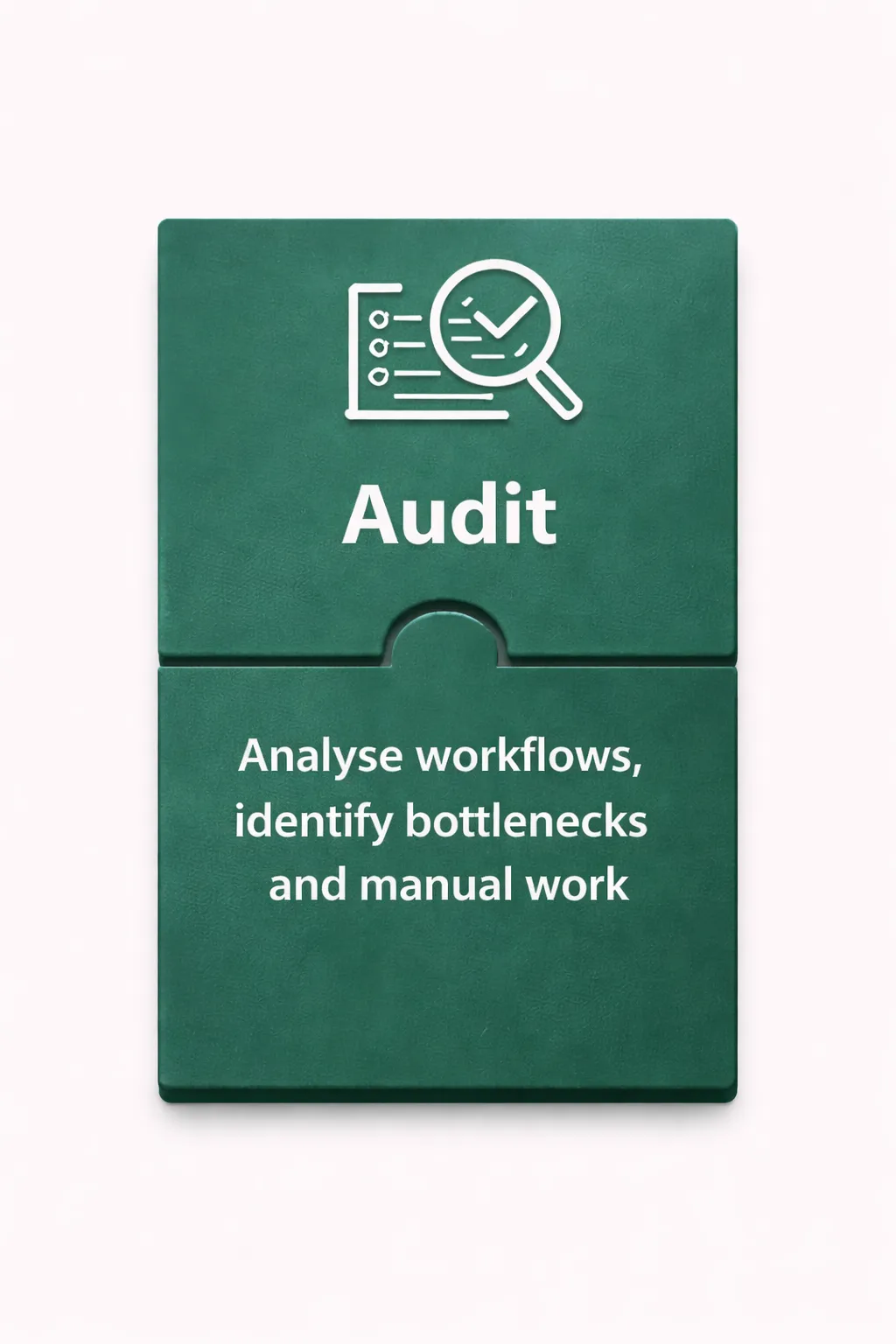 Audit workflows by analysing workflows identifying bottlenecks and manual work