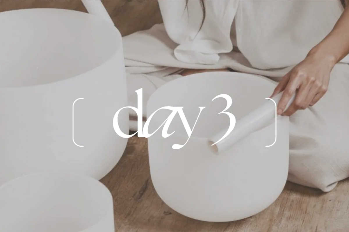 Immersive sound bath healing session with crystal bowls for deep nervous system regulation and emotional release.