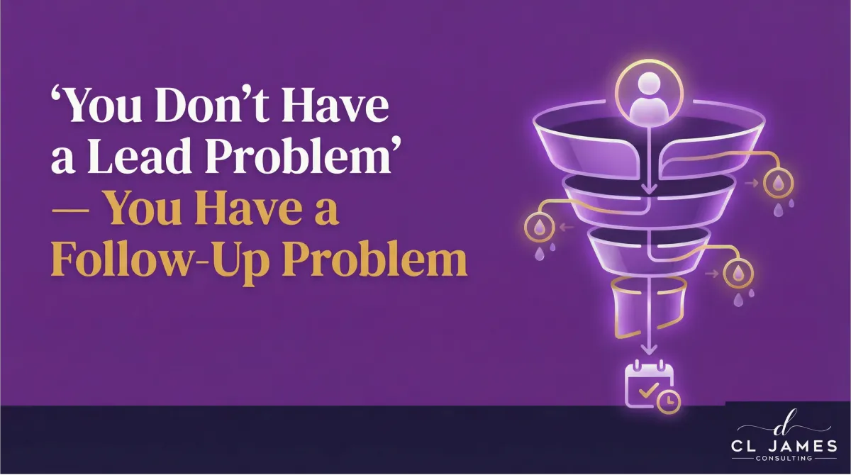 how to fix your follow-up system and convert more leads | CL James Consulting