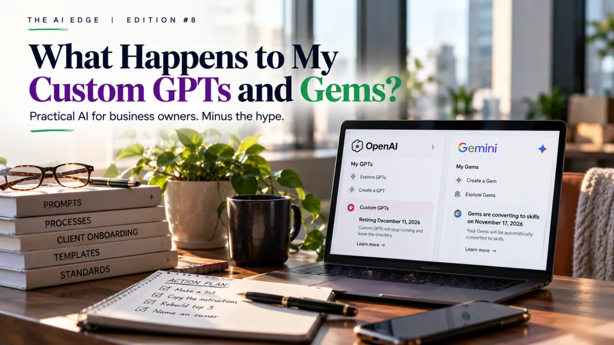 OpenAI retires custom GPTs December 11. Google converts Gems to skills November 17. What won't survive the migration, and what to do before the deadlines.
