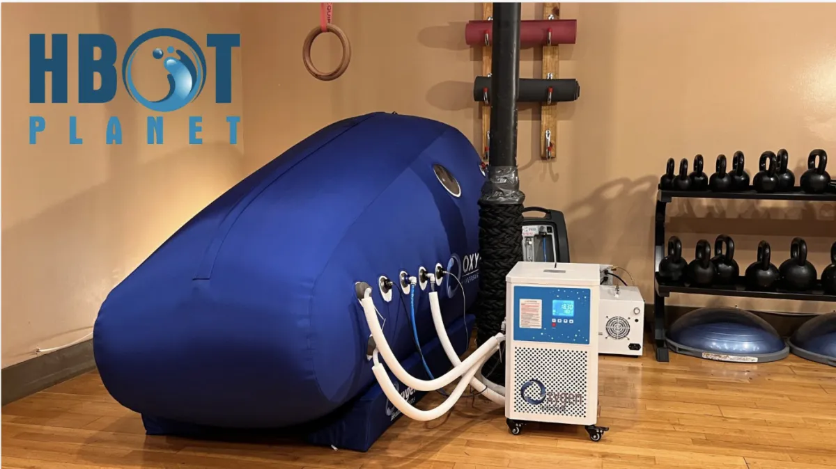 HBOT Planet Wellness Center with a hyperbaric chamber near weights