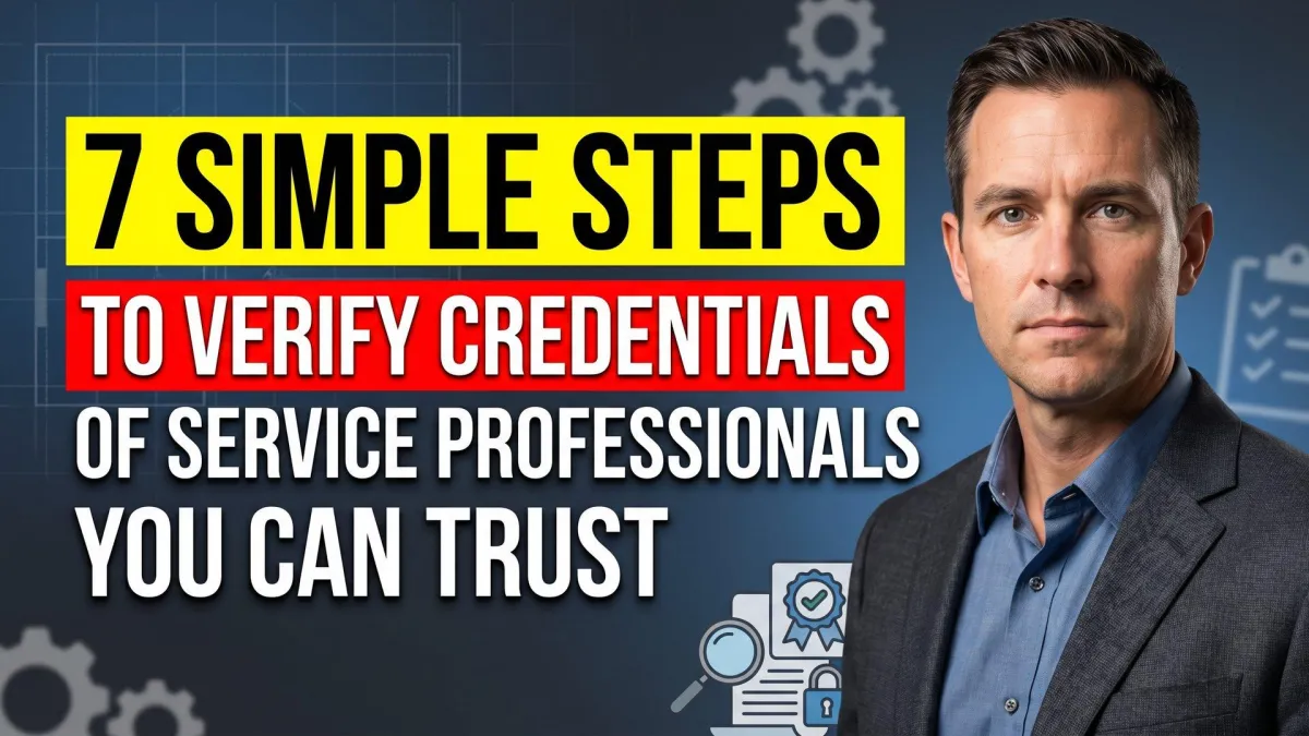 7 Simple Steps to Verify Credentials of Service Professionals You Can Trust