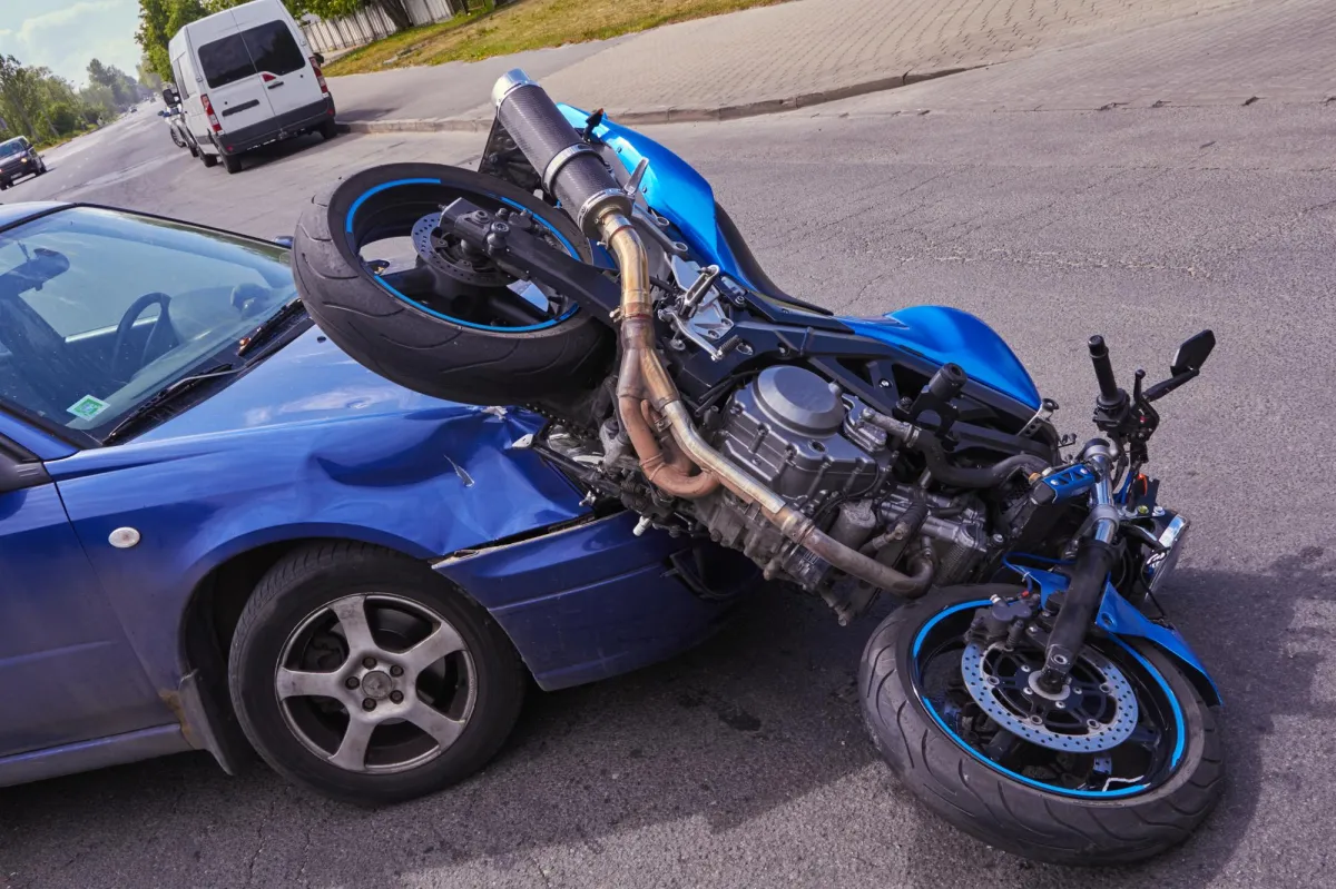 Motorcycle/car crash