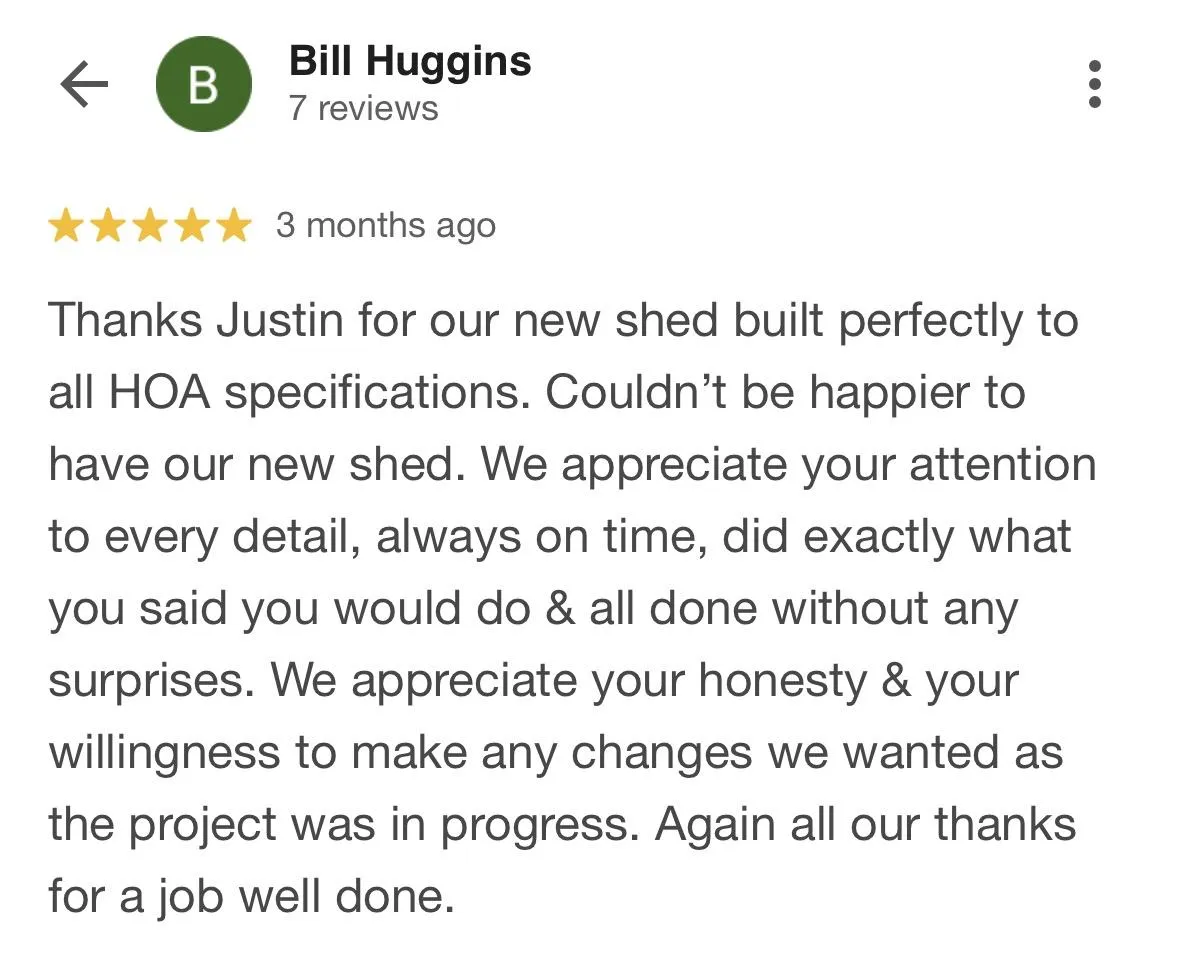 Flint, TX Custom Shed Review